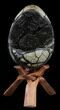 Septarian Dragon Egg Geode - Crystal Filled #38409-1
